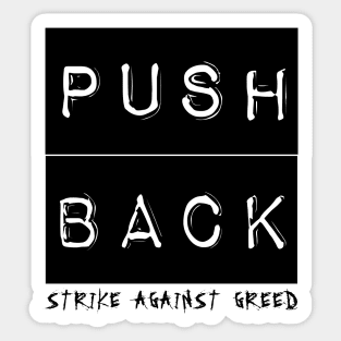 Push Back (black) Sticker
